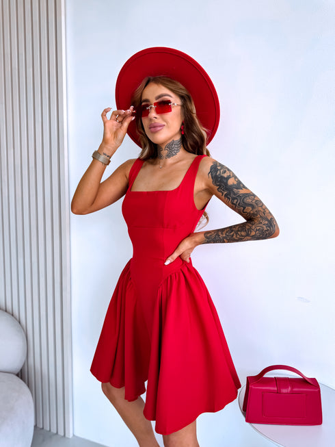 Corset dress "MARAKUJA A1160" - RED